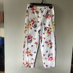 Vintage Colorful Floral Pattern Pants